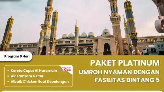 Umroh di Bulan Agustus 2025 – Fasilitas Hotel Bintang 5 – Direct Flight